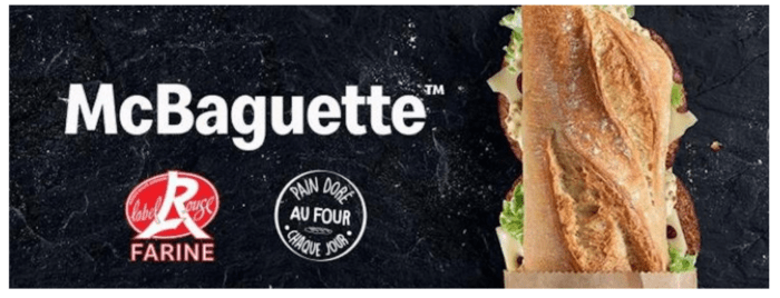 Extrait d'une d'une publicité Mac Donald's France pour faire la promotion du Mac Baguette.