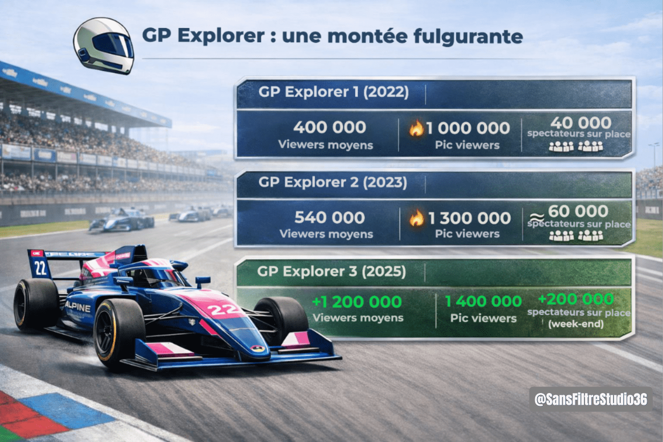 KPI des 3 éditions du GP Explorer